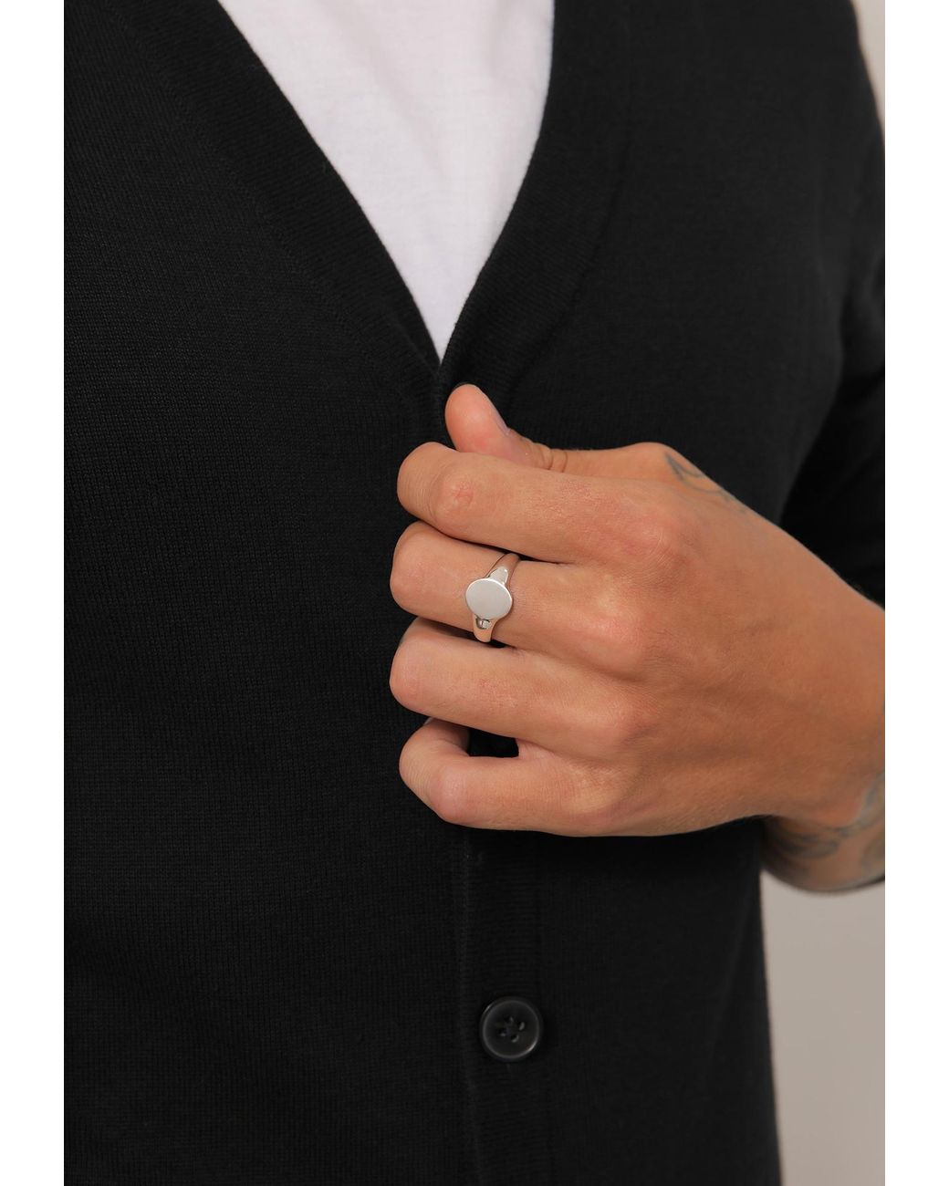 Kuzzoi Ring in Metallic für Herren