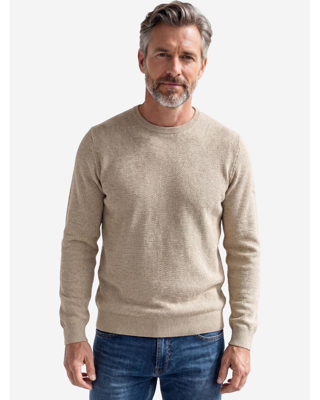 Redmond Pullover Basic in Natural für Herren