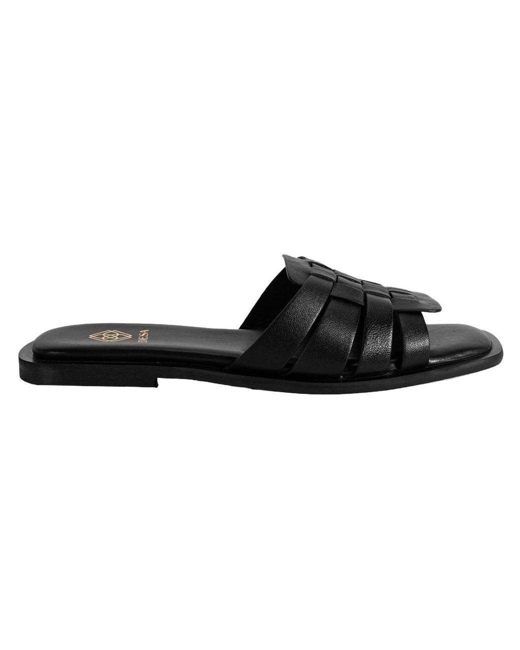 Desa Black Pantolette Hausschuhe