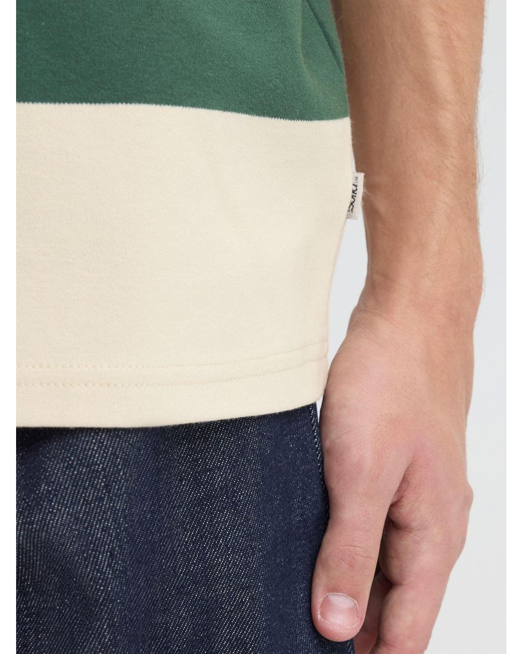 Solid Rundhalsshirt Sdroy in Green für Herren