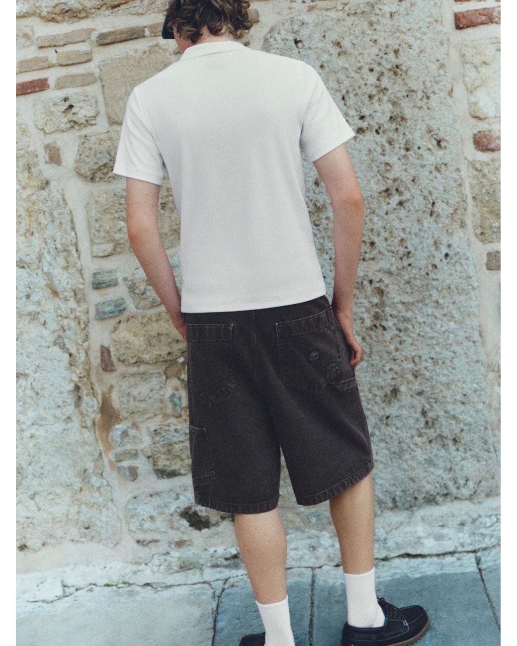 Pull&Bear Poloshirt in White für Herren