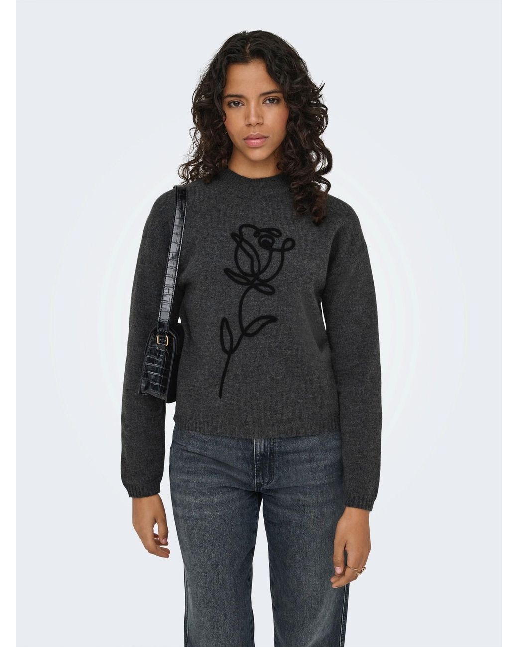 ONLY Black Pullover Onlrose