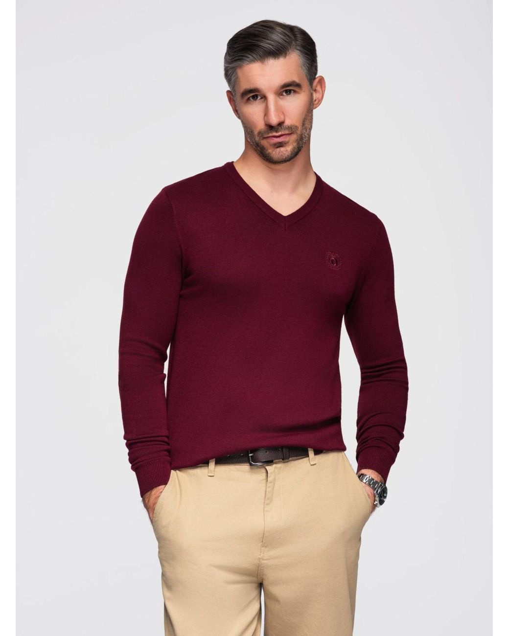 Ombre Pullover in Red für Herren