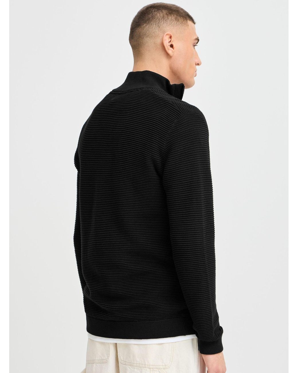 Solid Pullover in Black für Herren