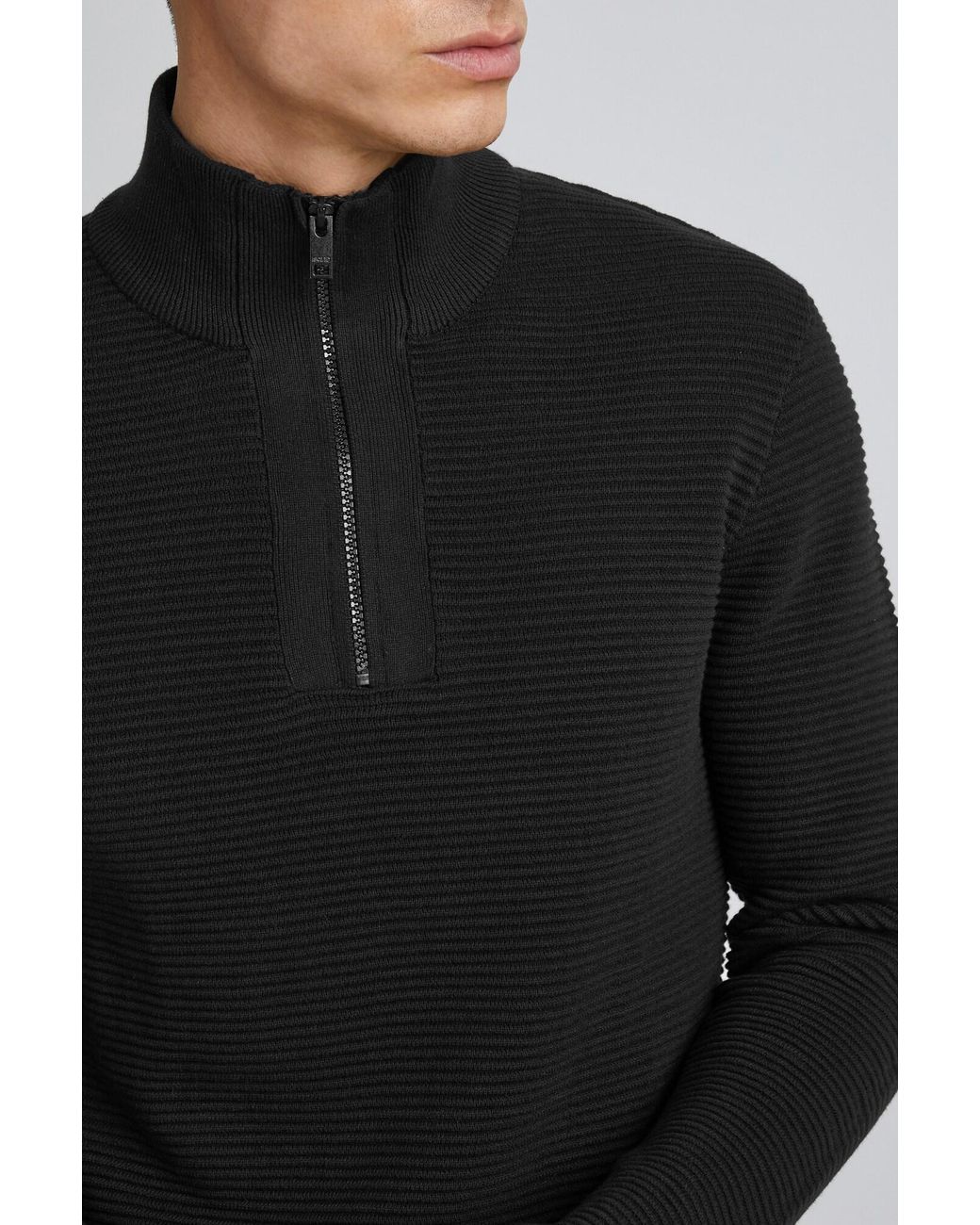 Solid Pullover in Black für Herren