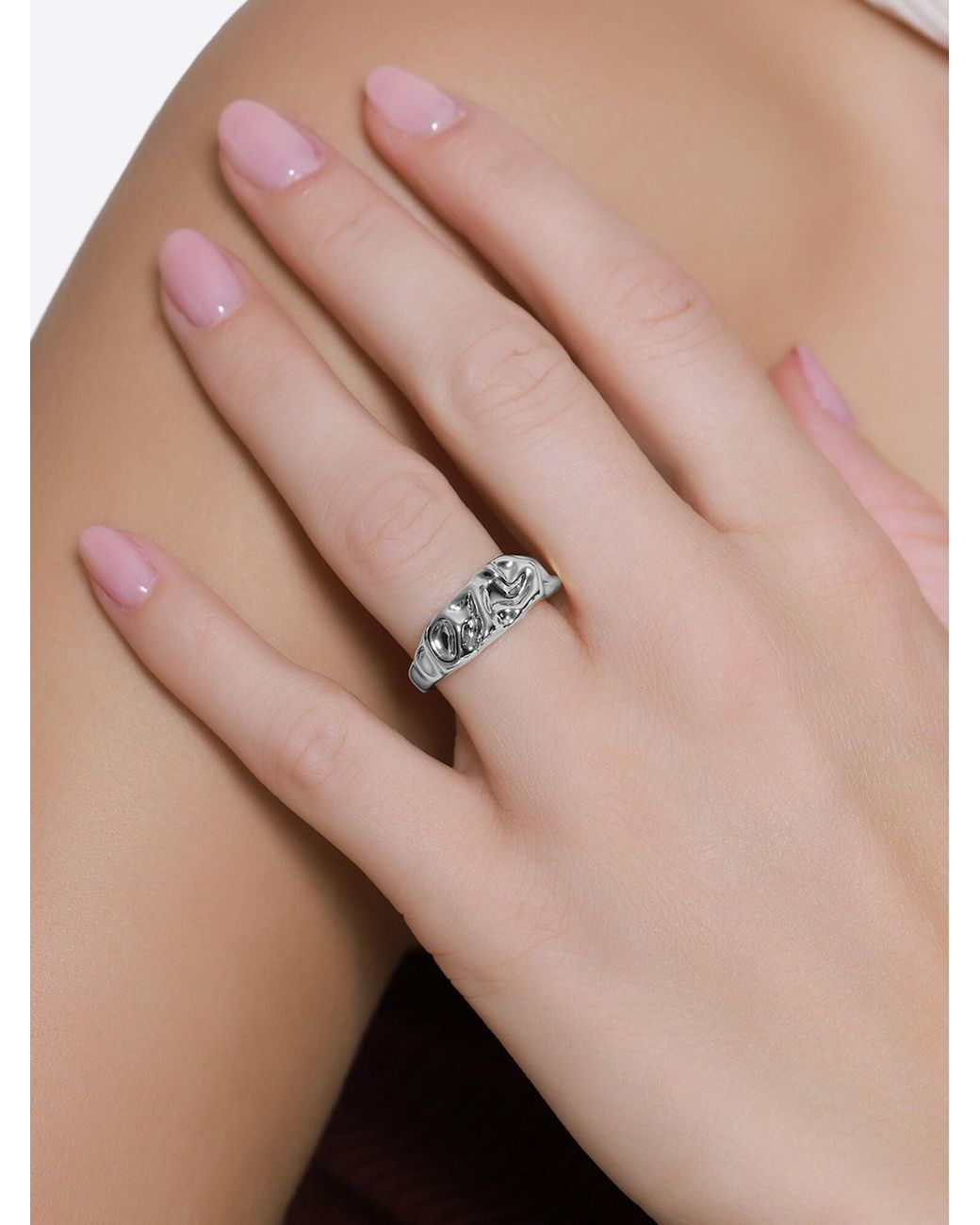 Heideman White Ring Celeste