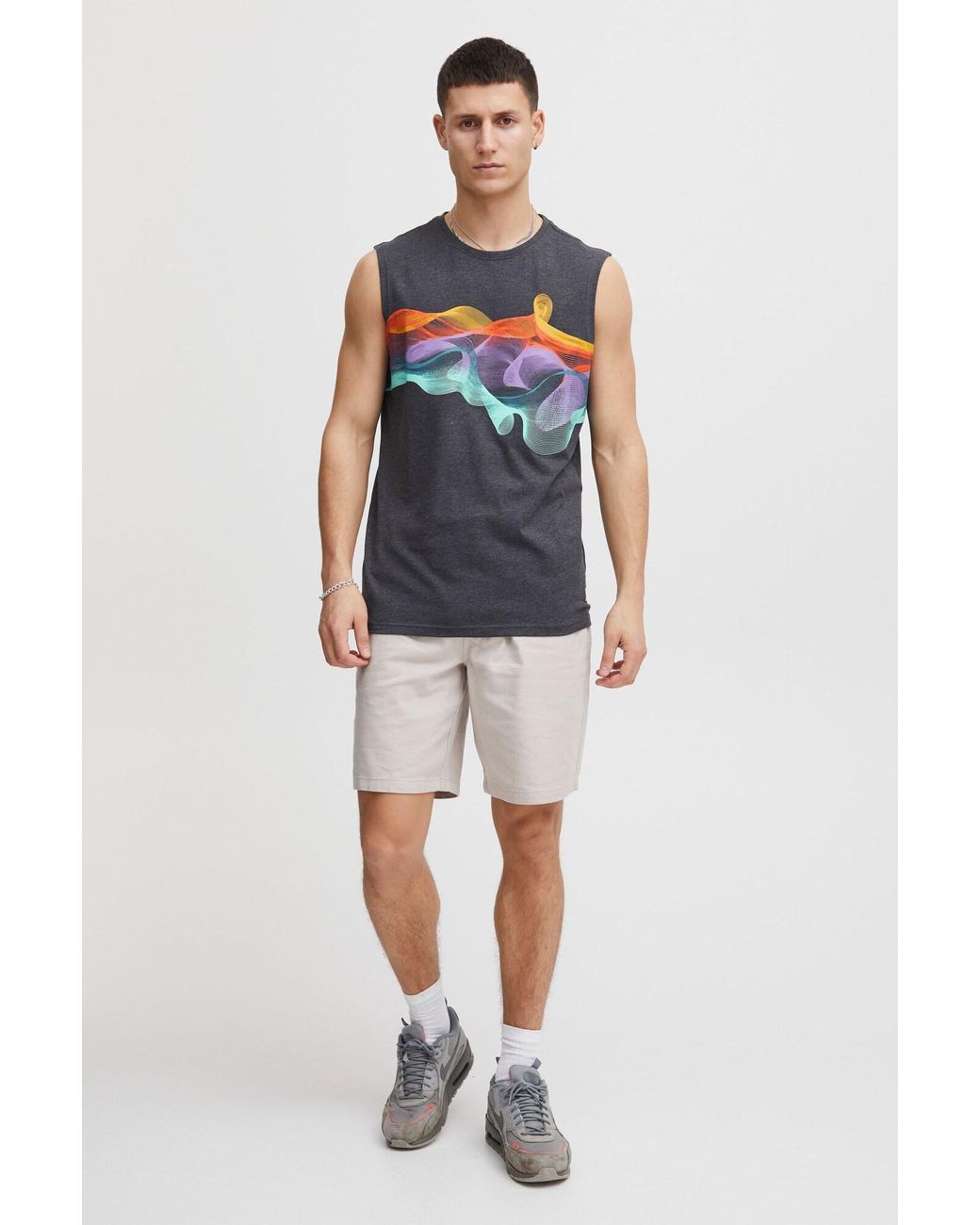 Solid Shirt in Gray für Herren