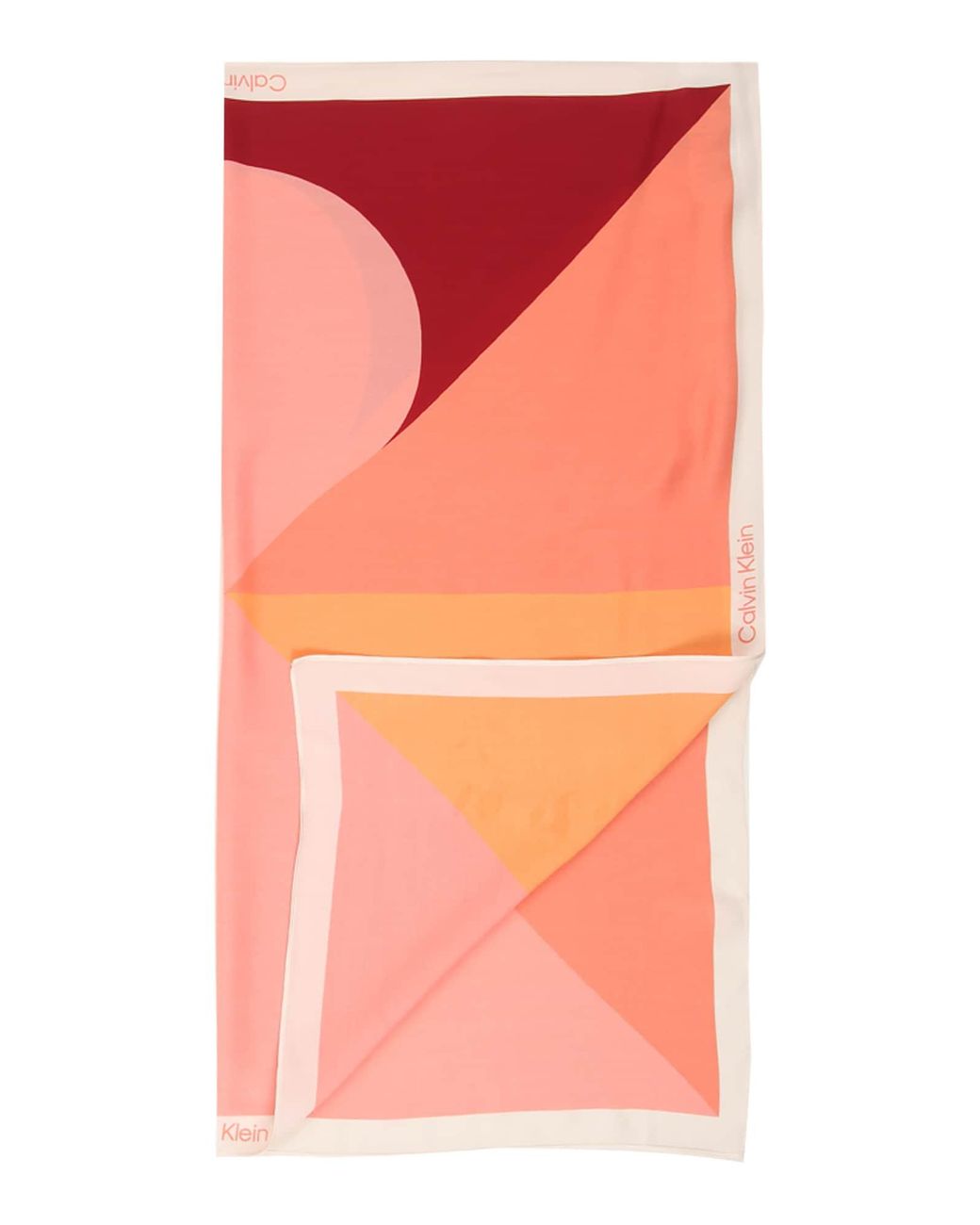 Calvin Klein Orange Schal Colour-Blocked