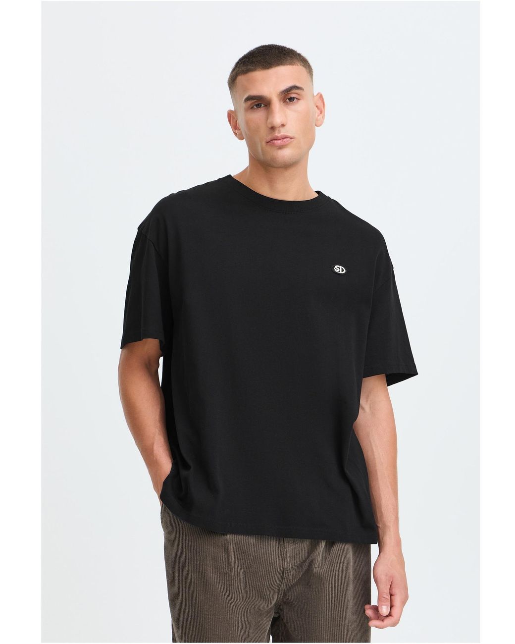 Solid T-Shirt Sdvarron in Black für Herren