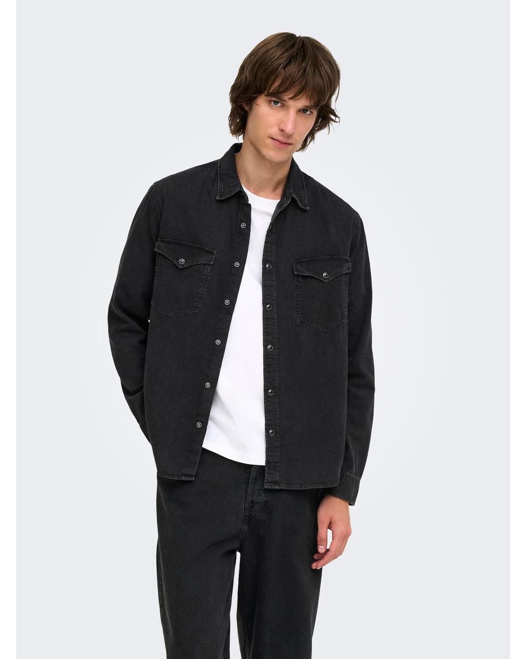 Only & Sons Hemd Onsray in Black für Herren