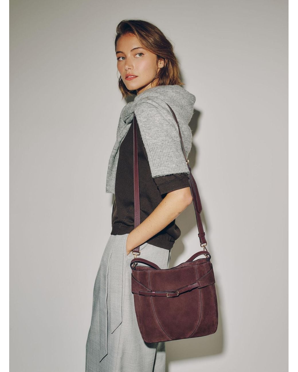 Next Purple Schultertasche