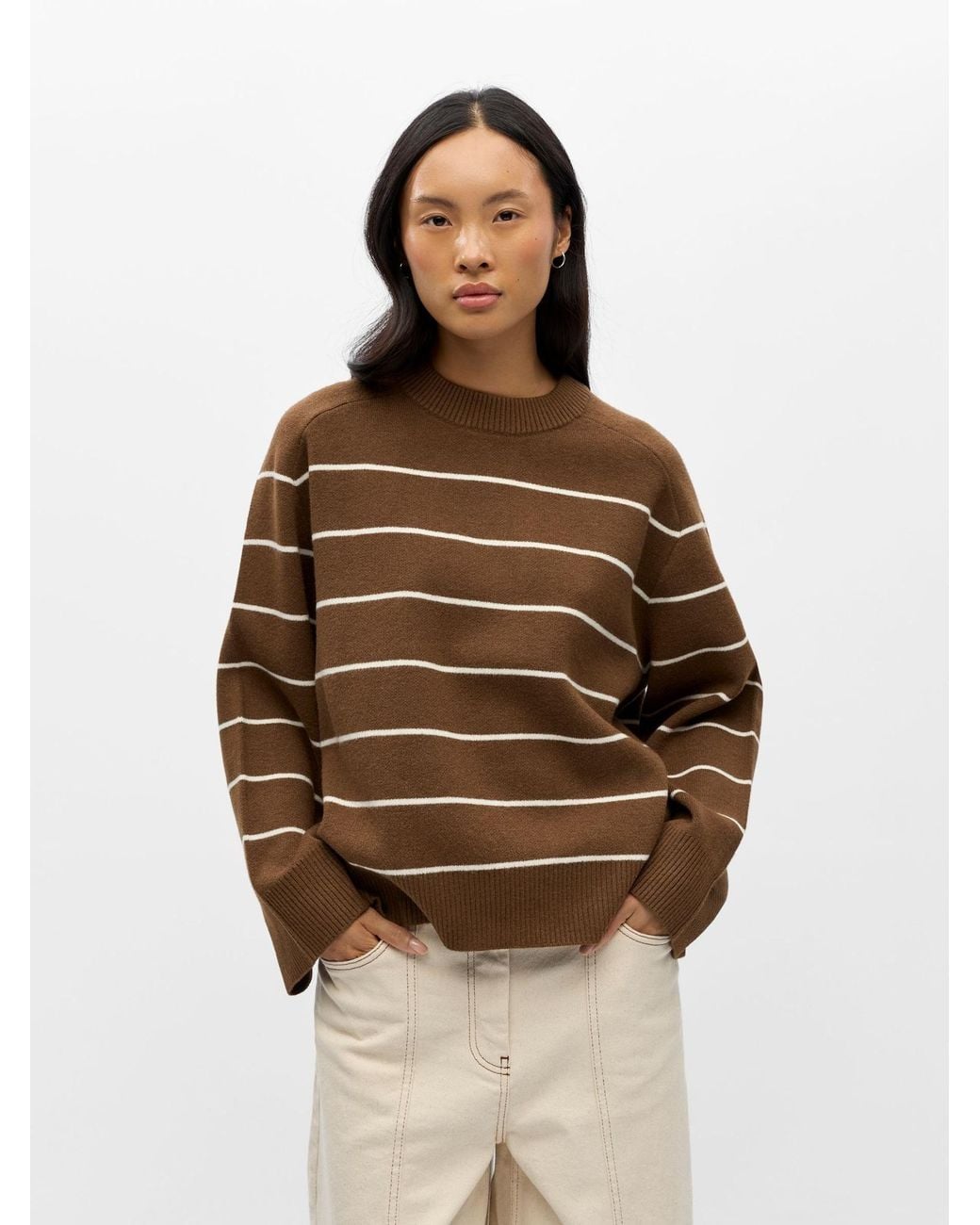 Object Brown Pullover Objitone