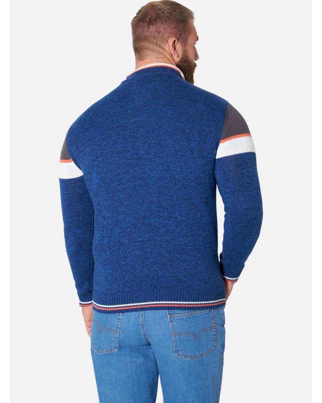Jan Vanderstorm Pullover Bothi in Blue für Herren