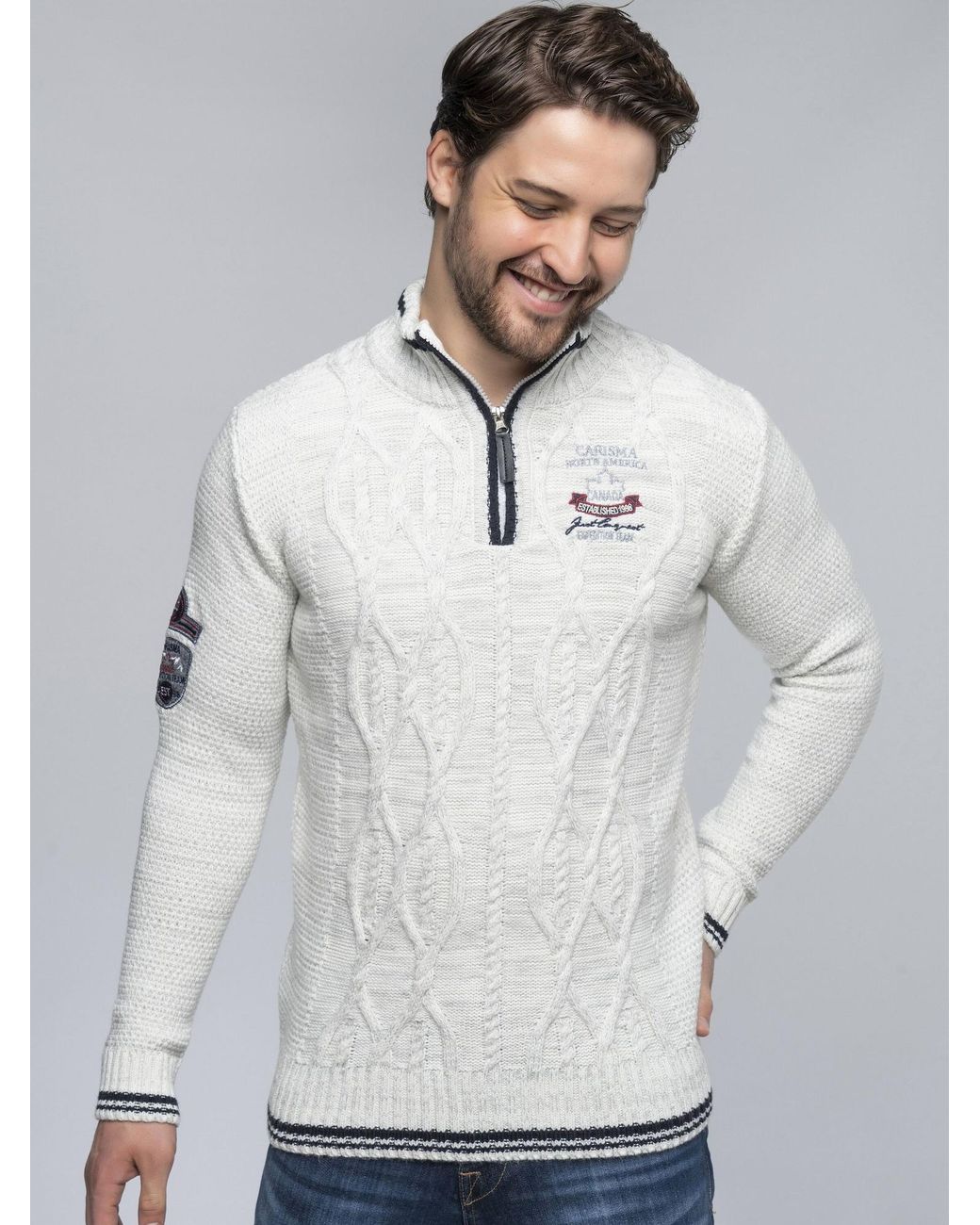 Carisma Pullover in White für Herren