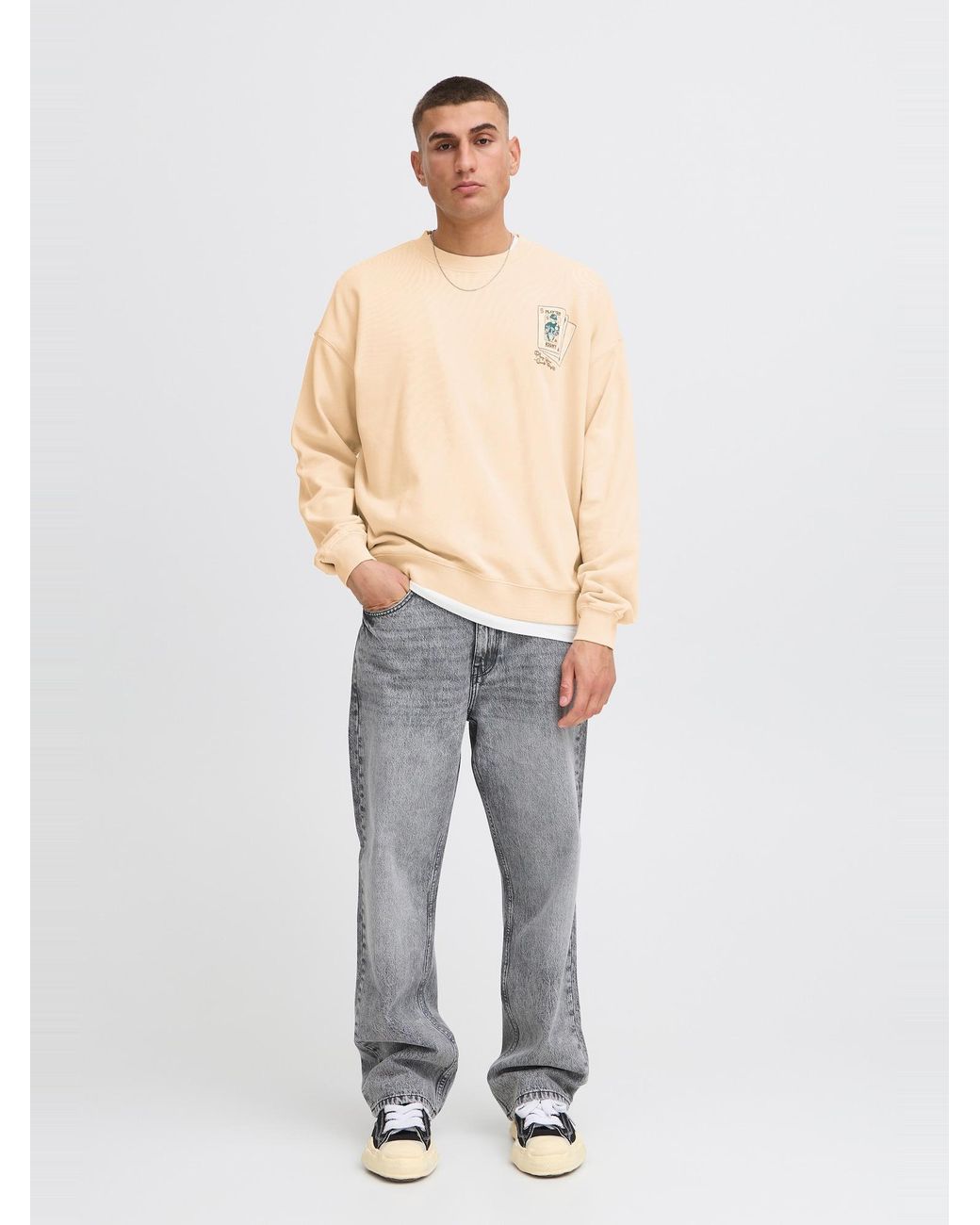 Solid Pullover Sdrami in Natural für Herren