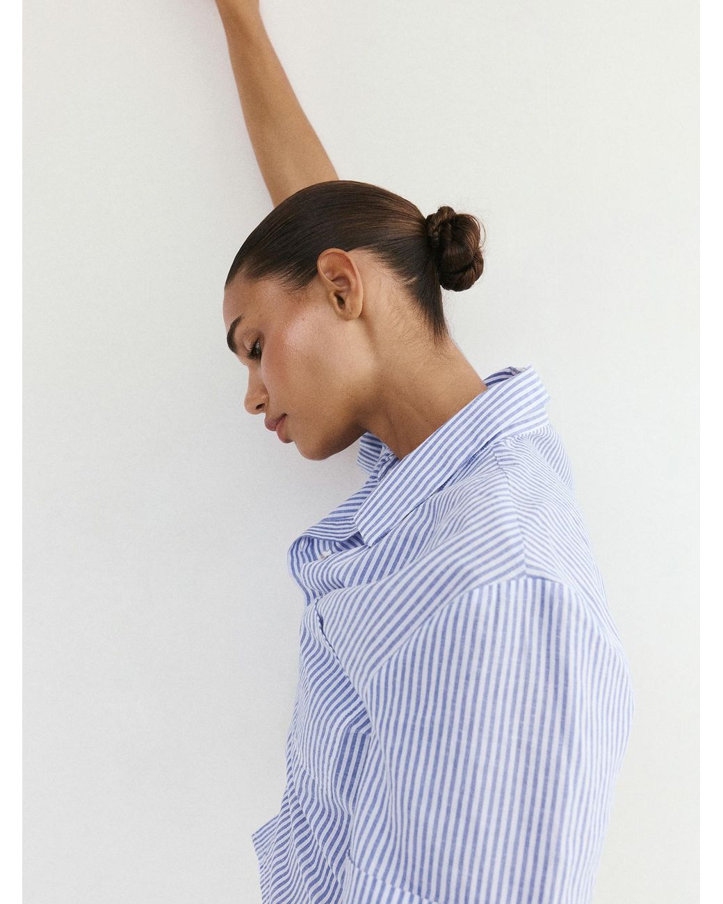 Mango Blue Bluse Maneli