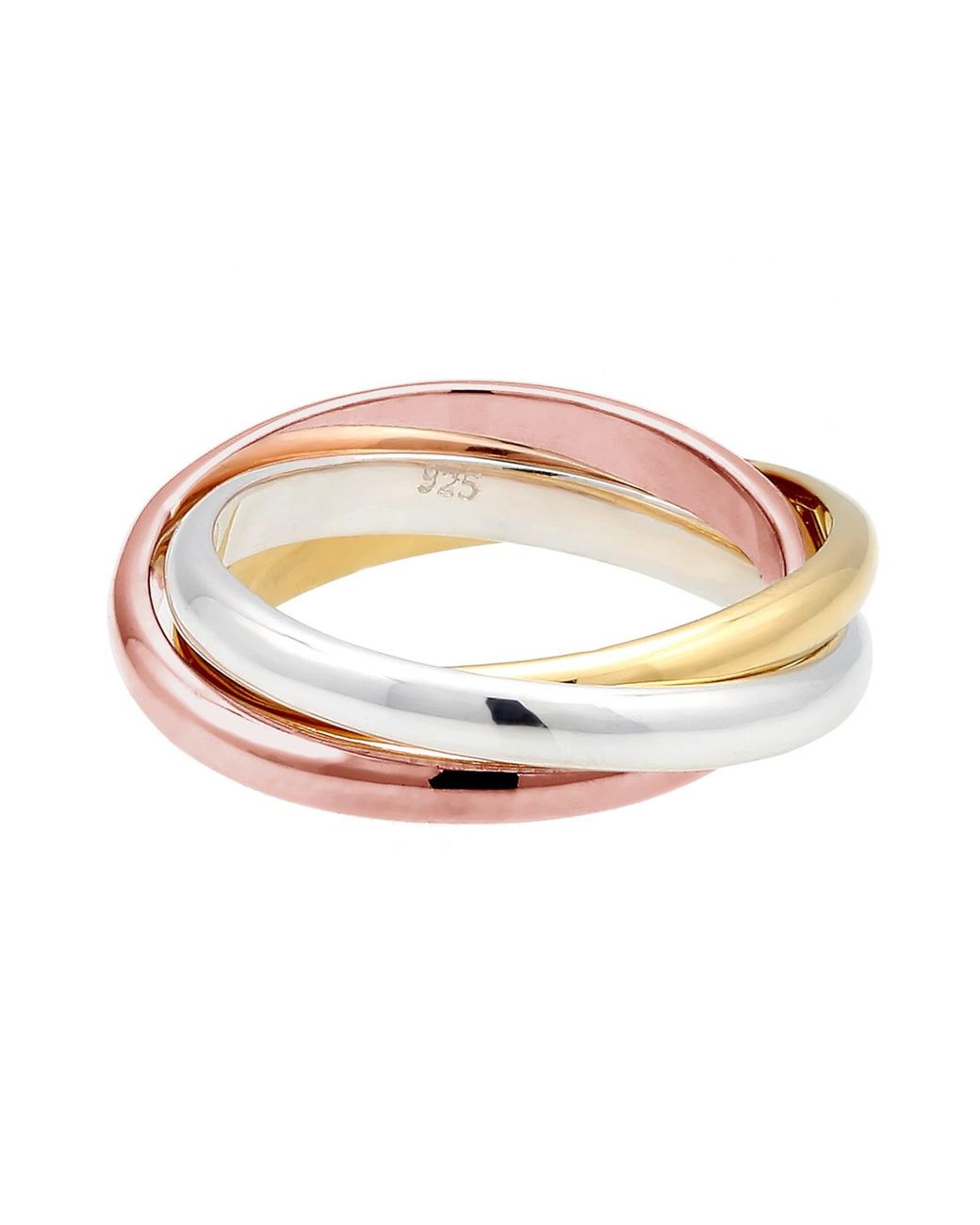 Elli Jewelry Metallic Ring Trio