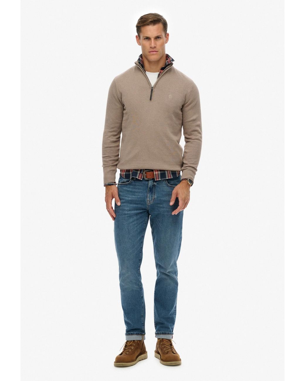 Superdry & Co Pullover Essentials in Natural für Herren