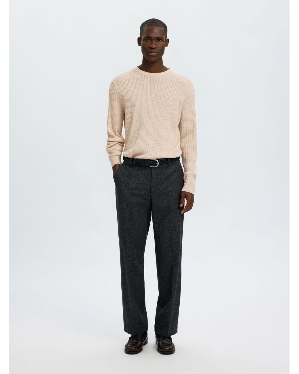 SELECTED Pullover in Natural für Herren