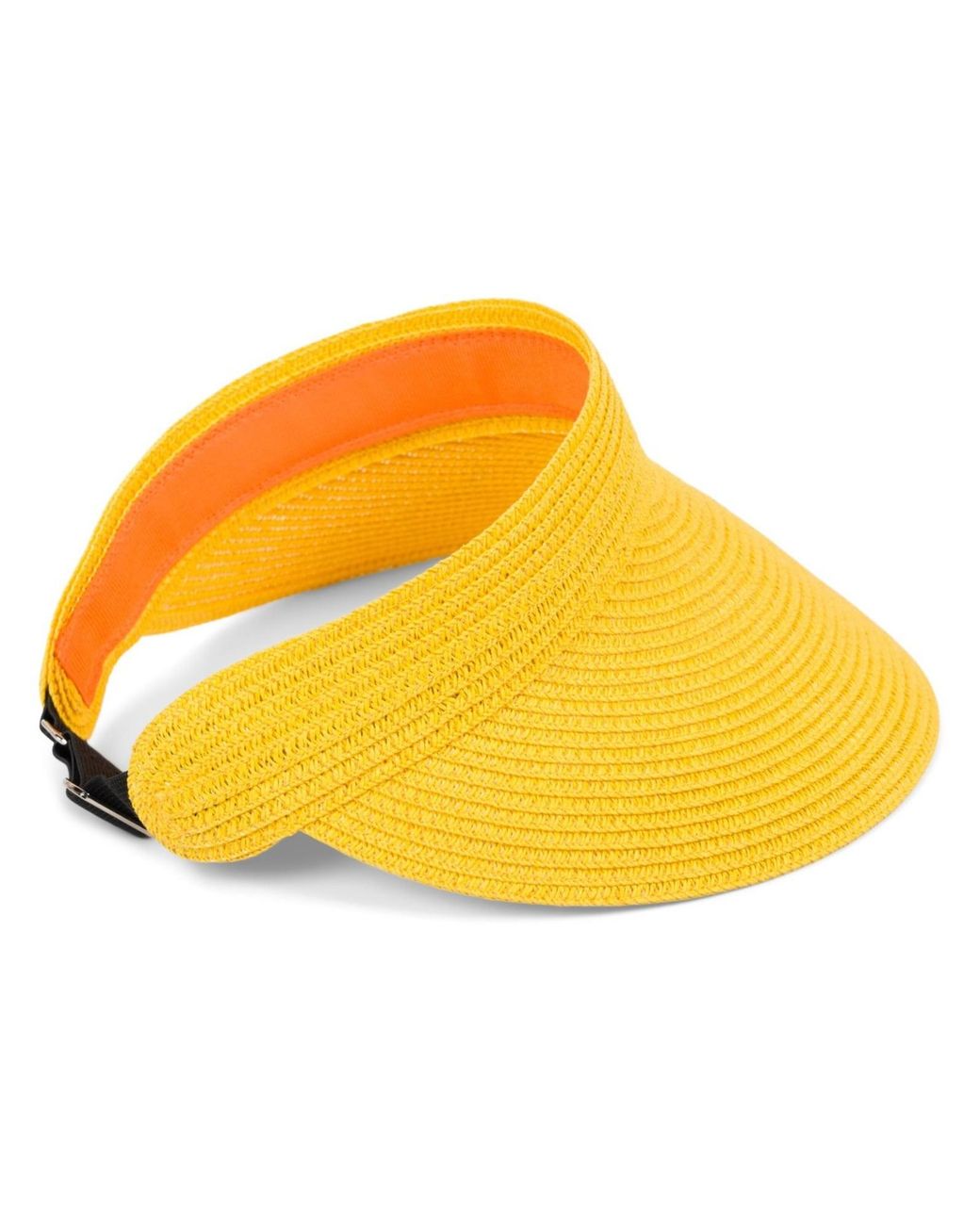 styleBREAKER Orange Cap Papierstroh Visor Cap Einfarbig