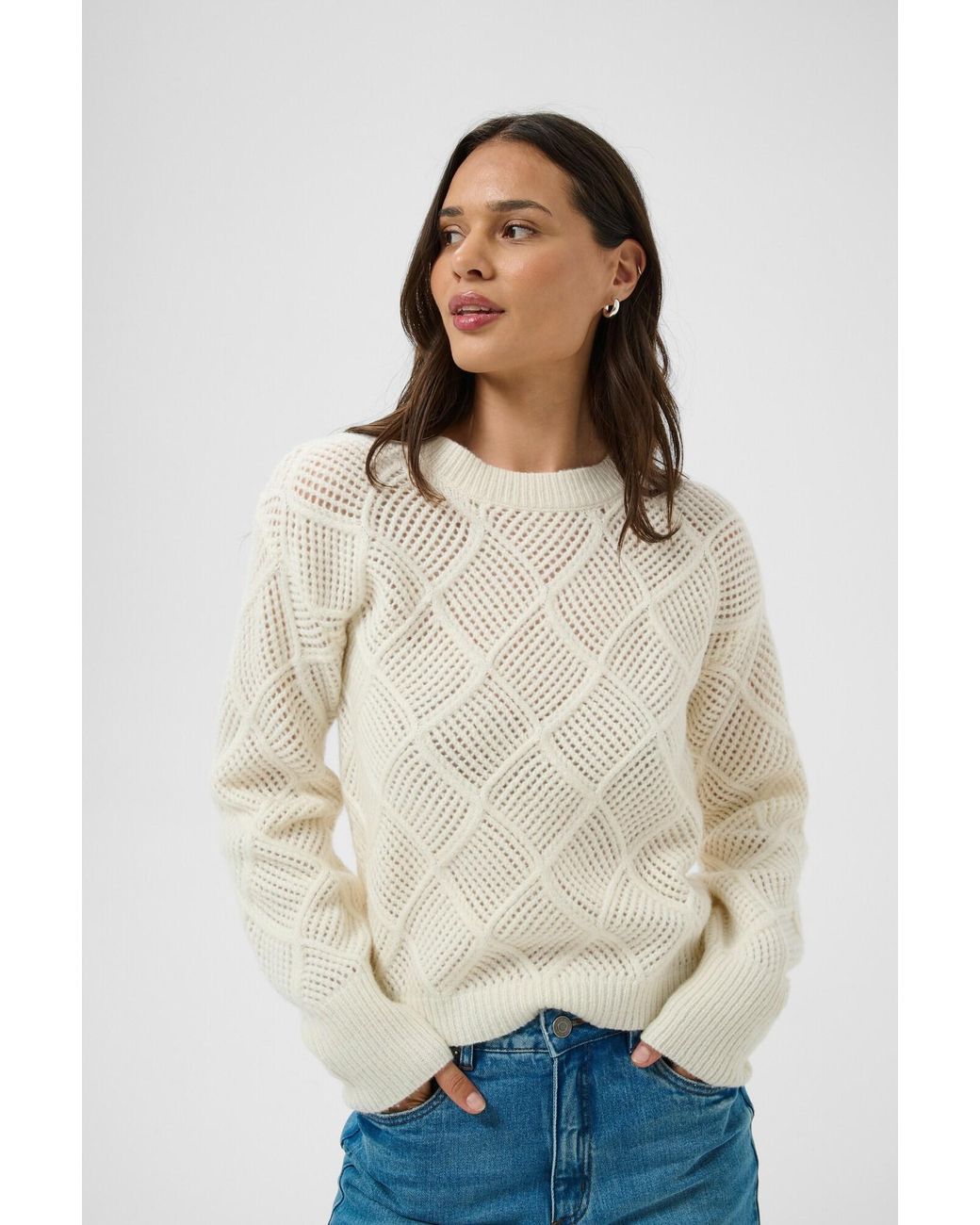 Kaffe White Pullover Georgia