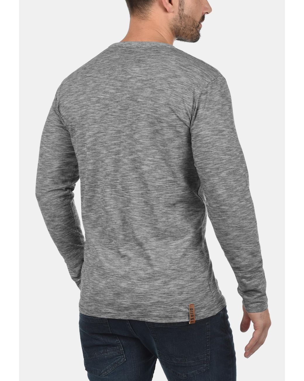 Solid Rundhalsshirt 'migos' in Gray für Herren