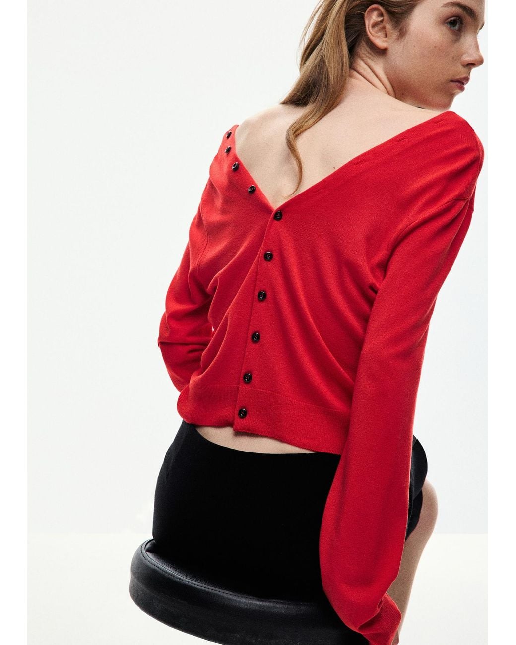 Mango Red Strickjacke Mantis
