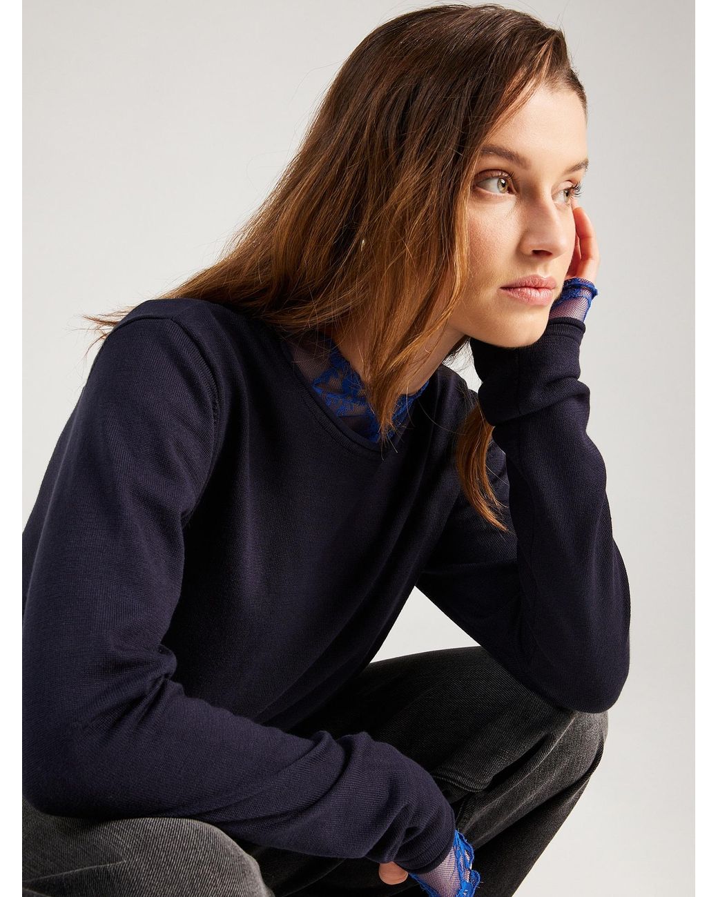 SOFT REBELS Blue Pullover