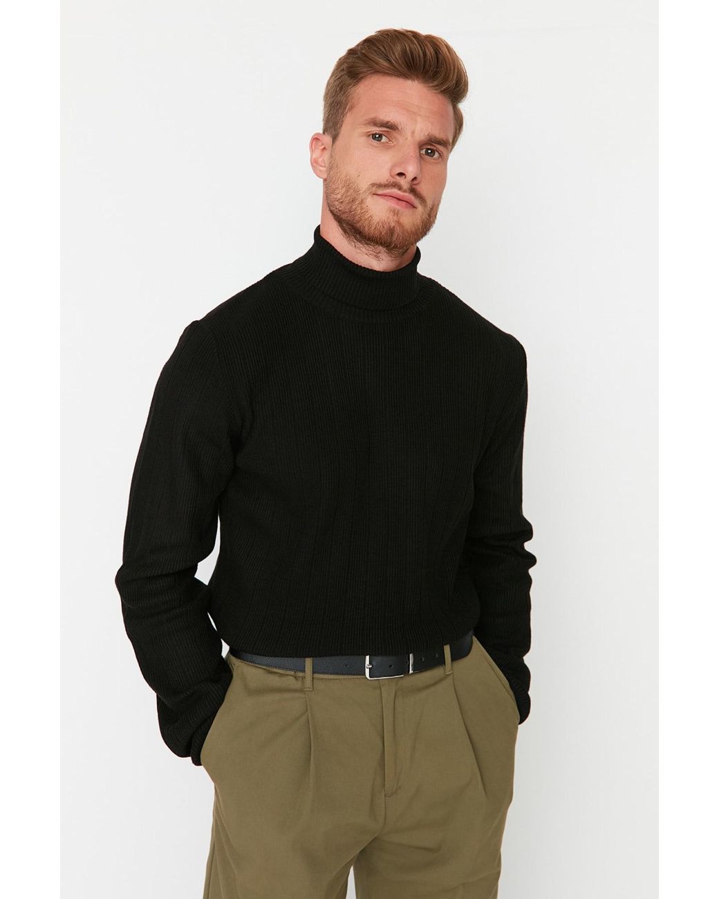 Trendyol Pullover in Black für Herren