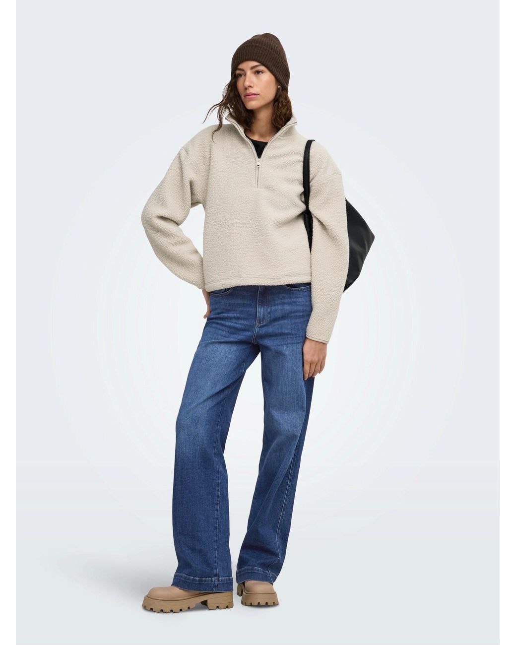 ONLY White Pullover Onlzelia