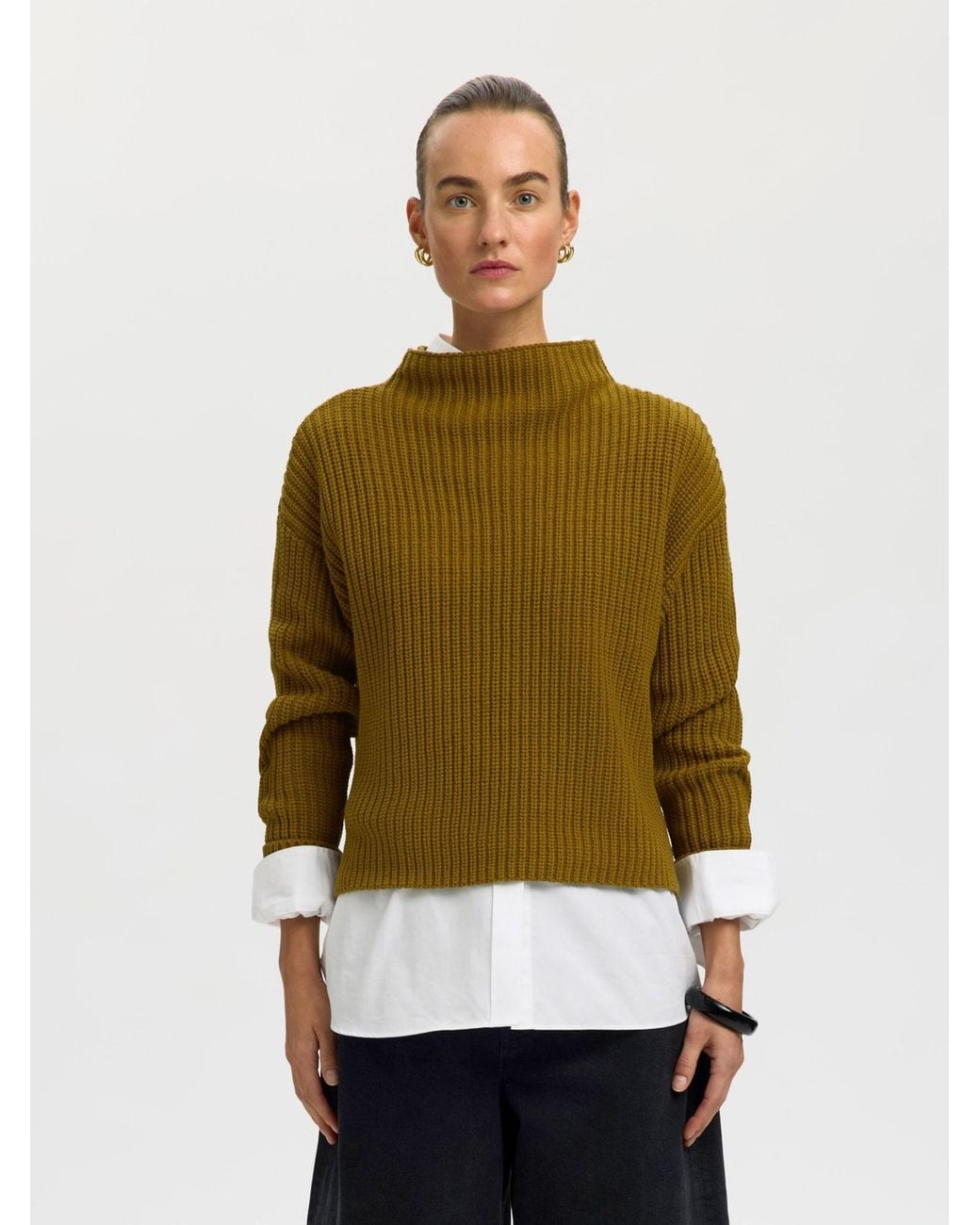 SELECTED Green Pullover Slfselma Sus