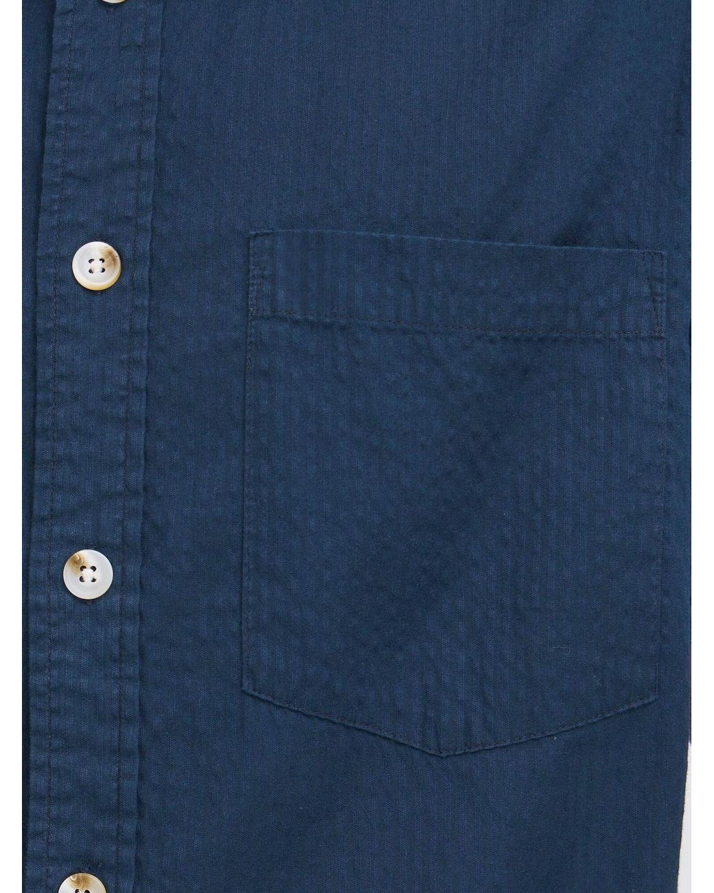 Solid Hemd Sdpalle in Blue für Herren