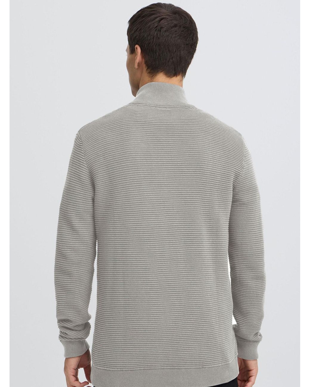 Solid Strickjacke Valencia in Gray für Herren