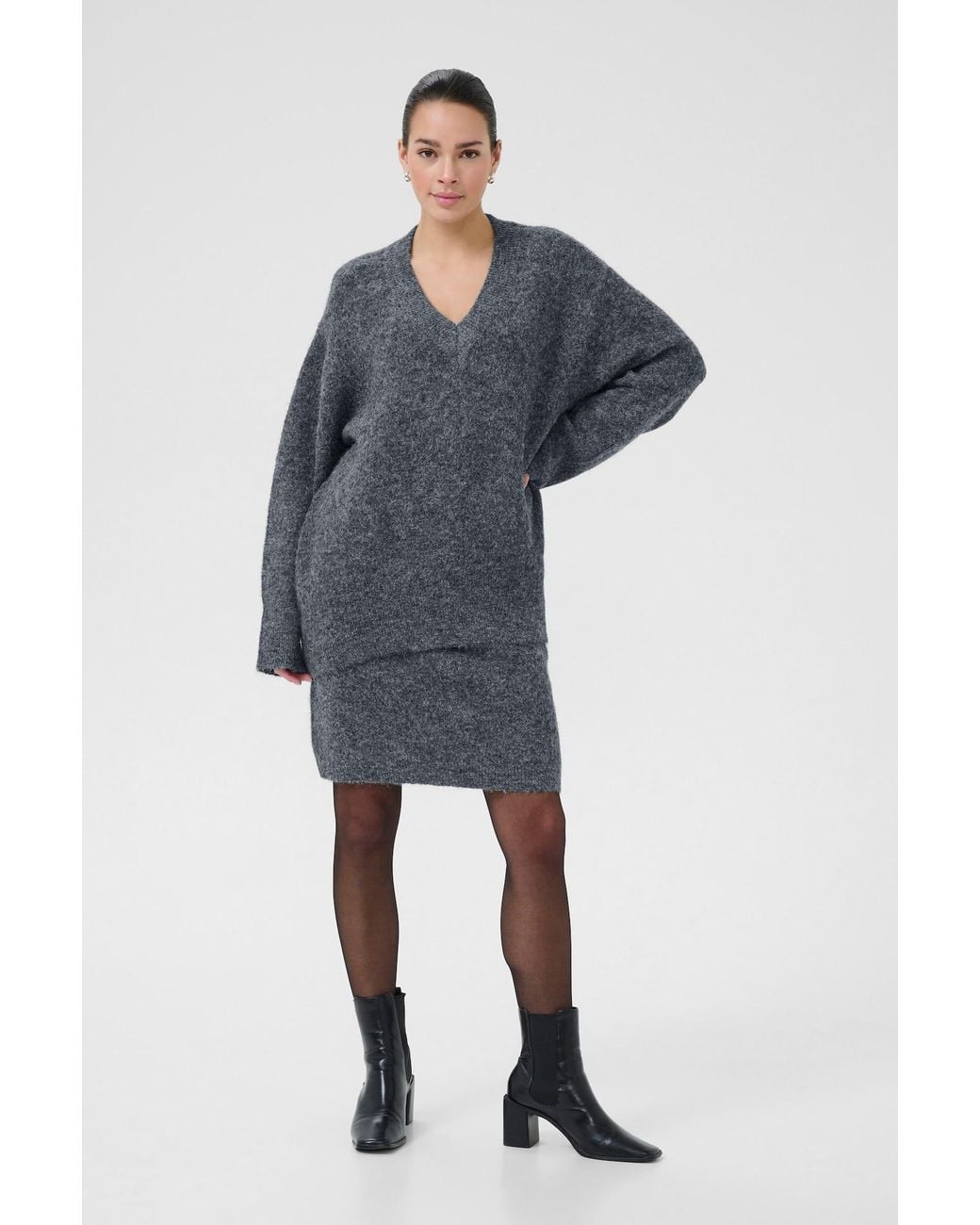 Kaffe Gray Pullover Trudy