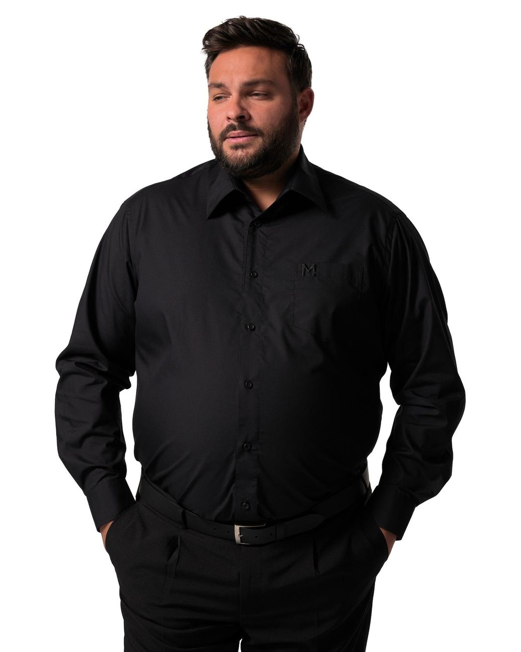 Men Plus Hemd in Black für Herren