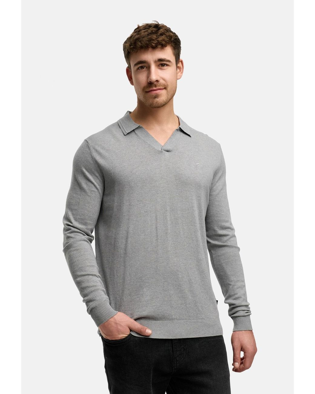 INDICODE Pullover Hagen in Gray für Herren