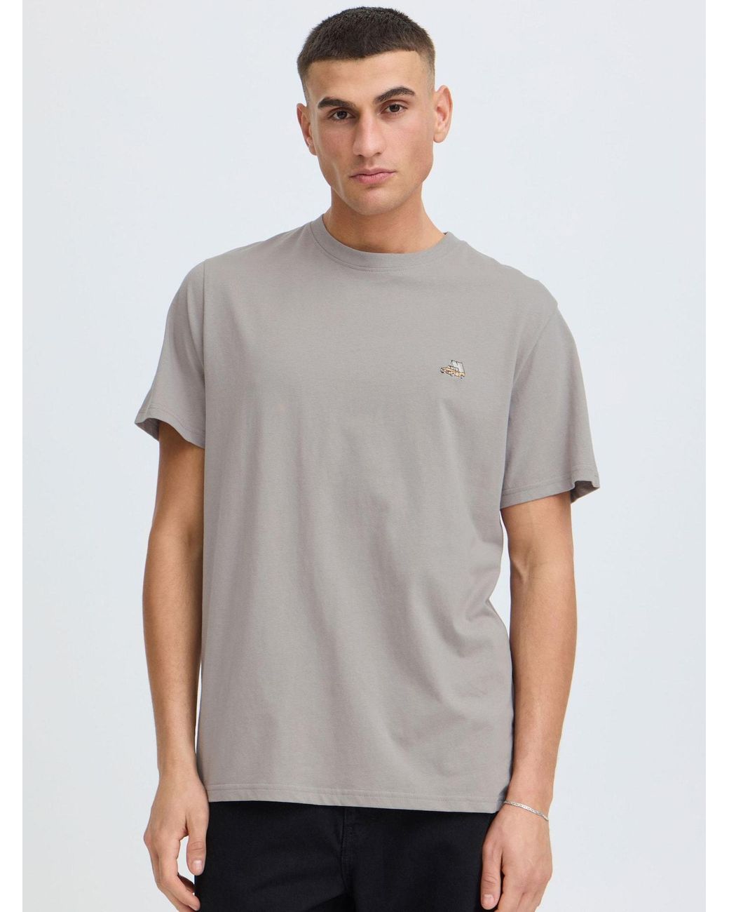 Solid Rundhalsshirt Sduwe in Gray für Herren
