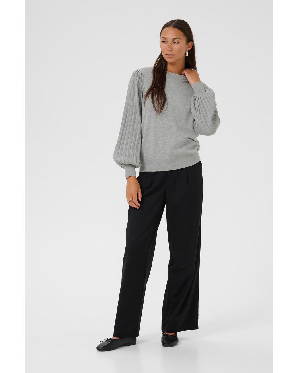 Kaffe Gray Pullover Lone