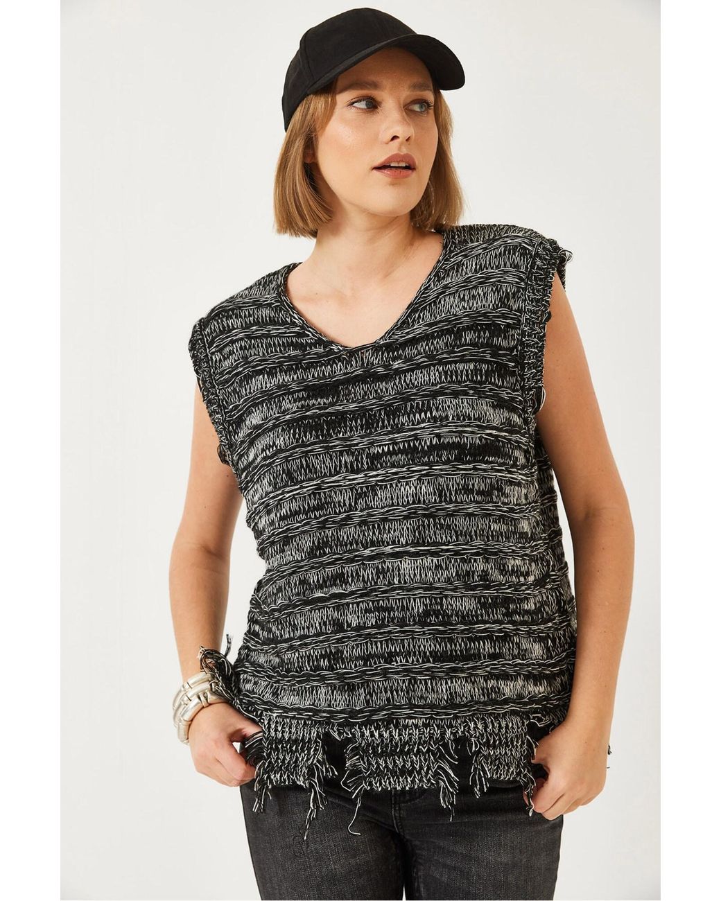 Bianco Lucci Black Pullunder