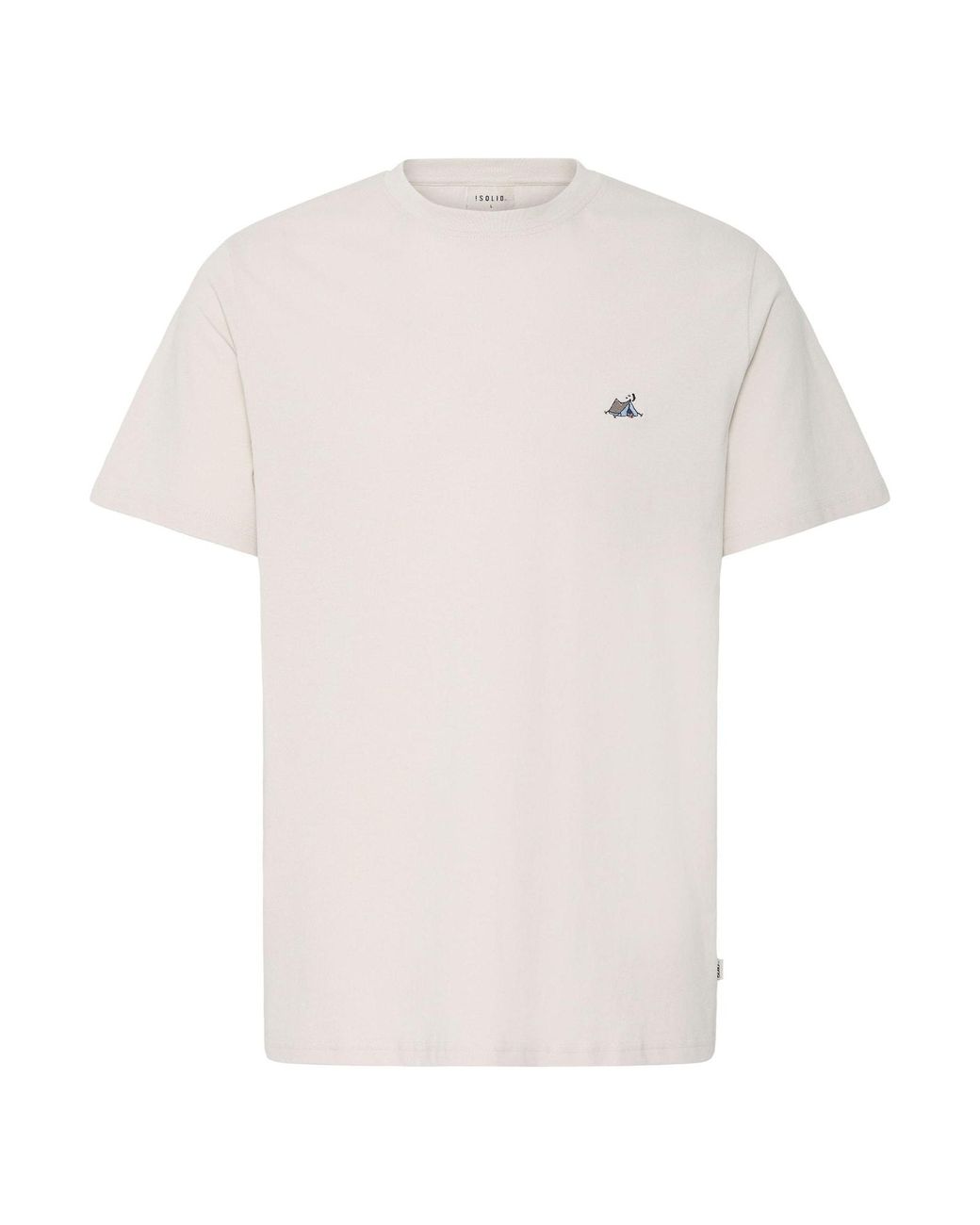 Solid Rundhalsshirt Sduwe in White für Herren