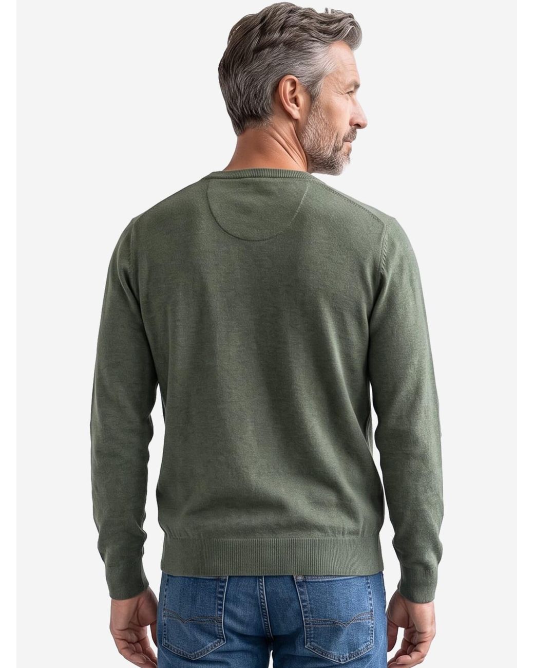 Redmond Pullover Basic in Green für Herren