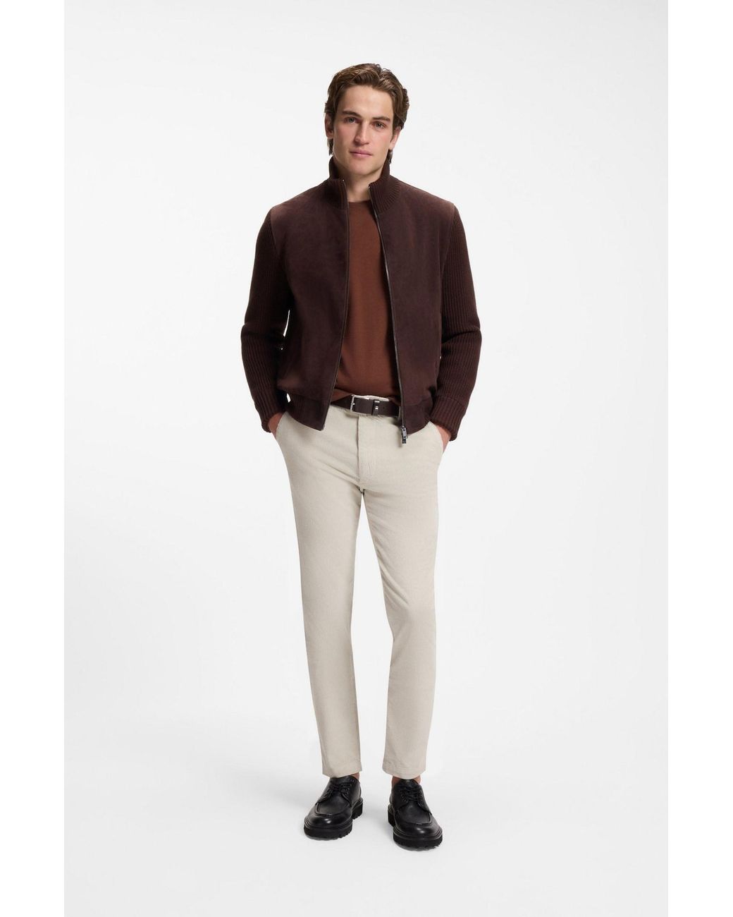 Boss Pullover Leno in Brown für Herren