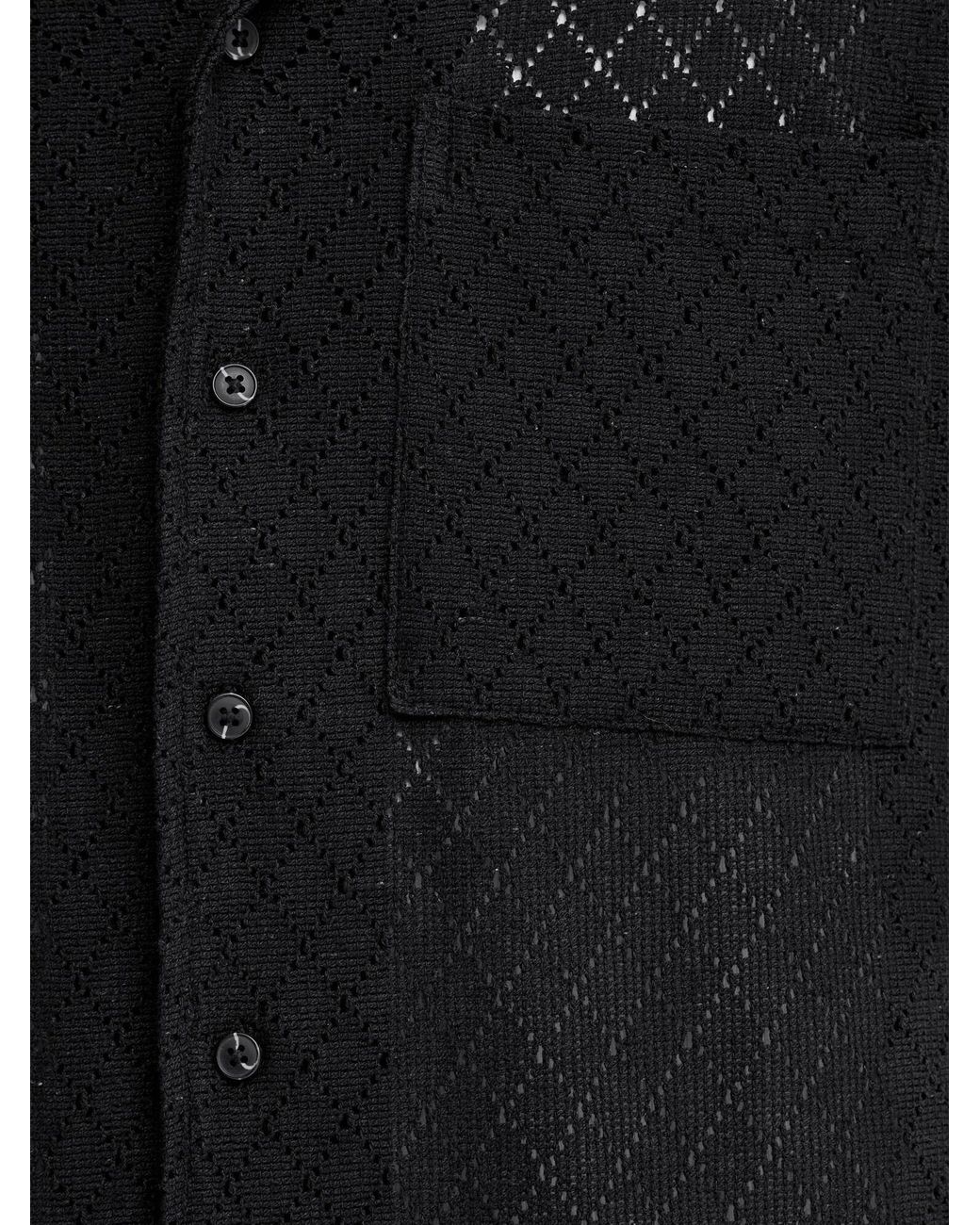 Solid Kurzarmhemd Sdteagan in Black für Herren
