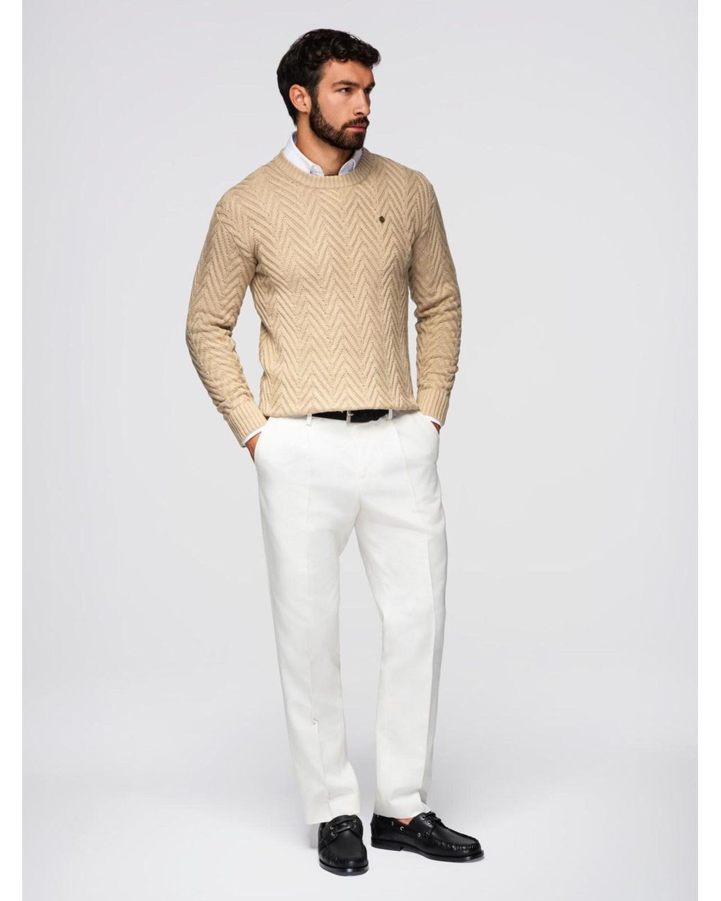 Ombre Pullover in Natural für Herren