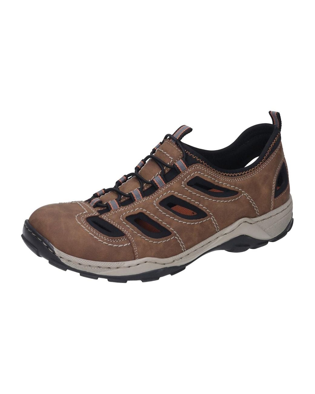 Rieker Sportlicher Schnürschuh in Black für Herren