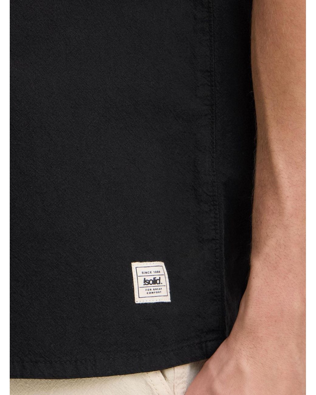 Solid Kurzarmhemd Sdneel in Black für Herren