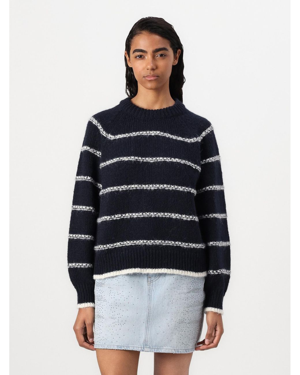 Pieces Blue Pullover Pcnelia