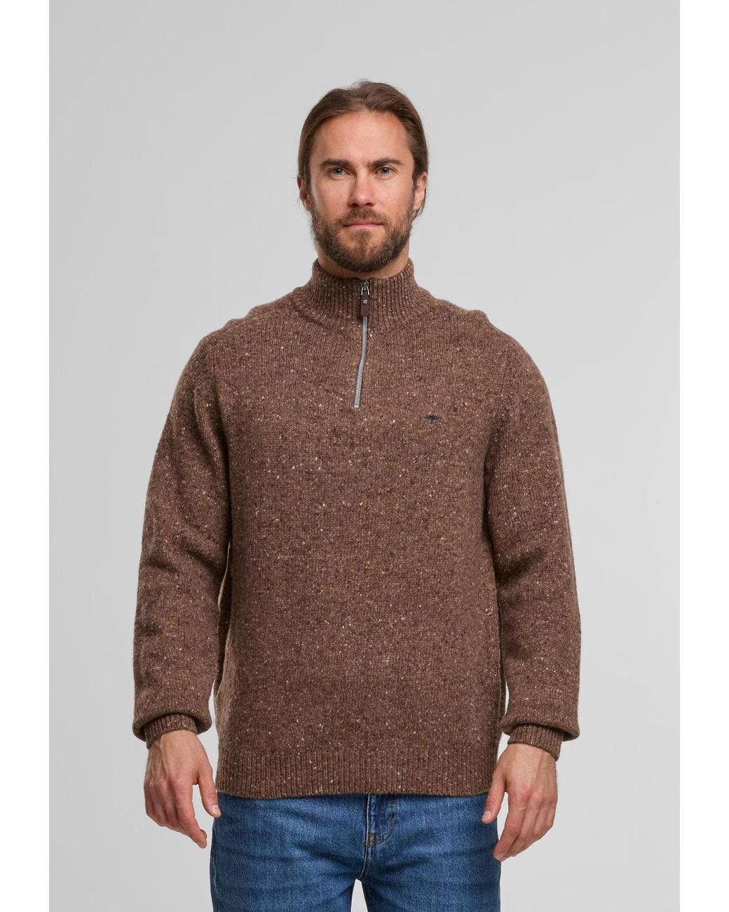 Fynch-Hatton Pullover Donegal in Brown für Herren