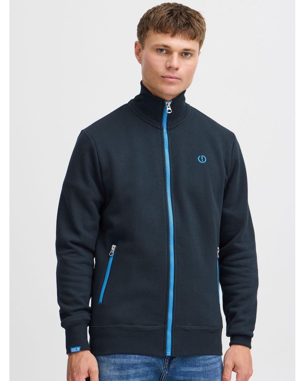 Solid Sweatjacke Benn in Blue für Herren