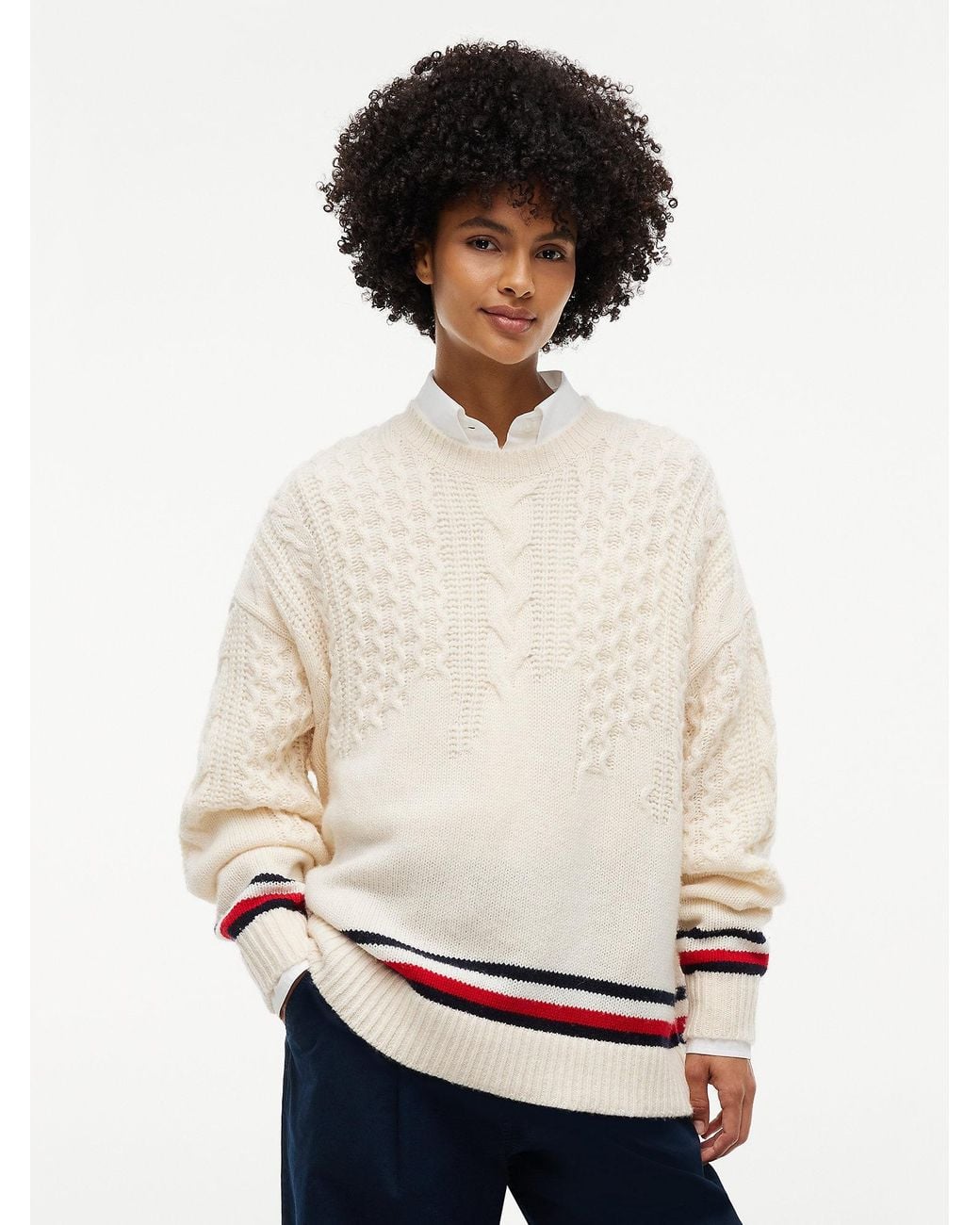 Tommy Hilfiger White Pullover